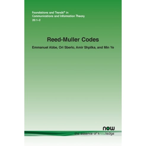 (영문도서) Reed-Muller Codes Paperback, Now Publishers, English, 9781638281443