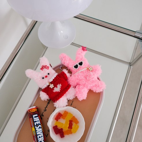 모루인형 만들기 DIY 키트 인형 만들기 모루 키링 공예, 꾸미기키트, 1개, 핑크