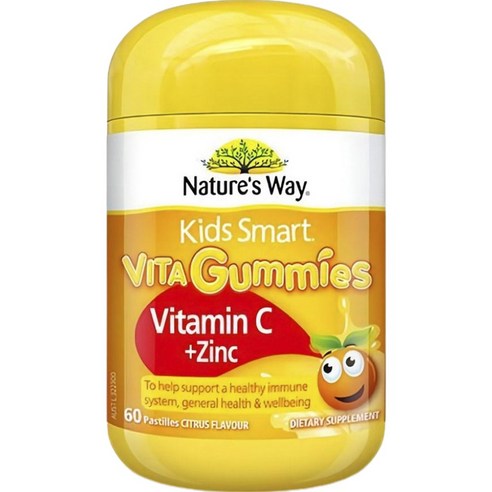 네이쳐스웨이 키즈 스마트 비타 구미스 비타민C + 아연 패스틸 시트러스맛, 60개, 1개