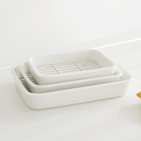 세라믹 밧드 에어프라이어 전자레인지 밧드 트레이 소중대 3종 세트