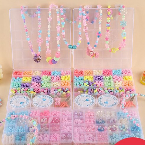 BITERE DIY 비즈공예 목걸이 팔찌만들기 비즈 DIY 세트, 001, 1개