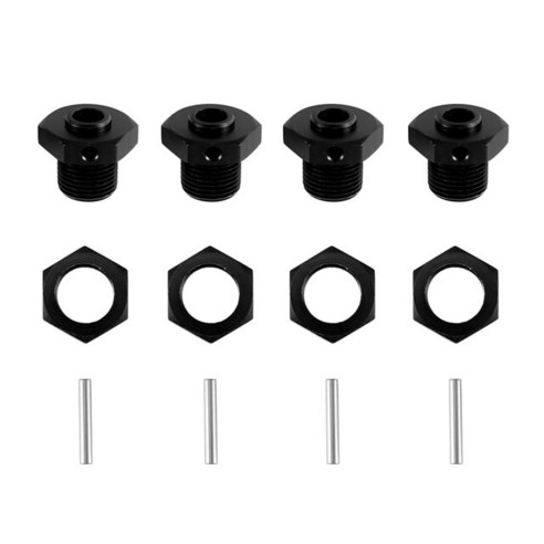금속 17Mm 휠 육각 허브 어댑터 너트 포함 아르마 18 3S 타이폰 110 빅 락 RC 자동차 업그레이드 부품 액세, [03] Black, 03 Black