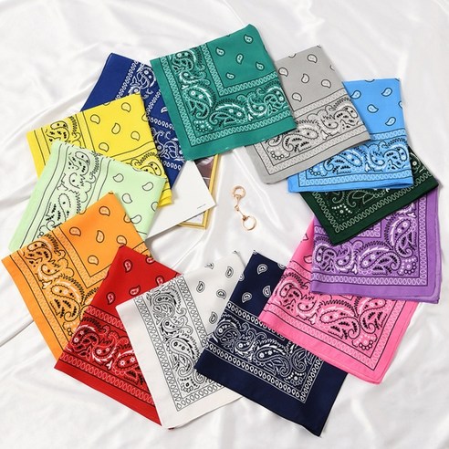 최고급 순면 페이즐리 다기능 등산손수건