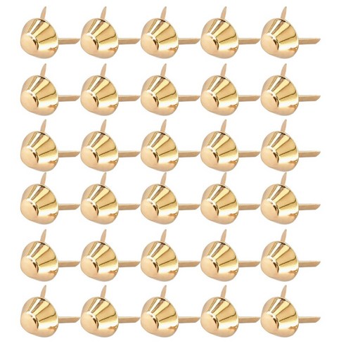 Ursmart 30Pcs 빈티지 금속 스터드 리벳 Nailheads 명소 2 프롱 라운드 돔, 골드, 철