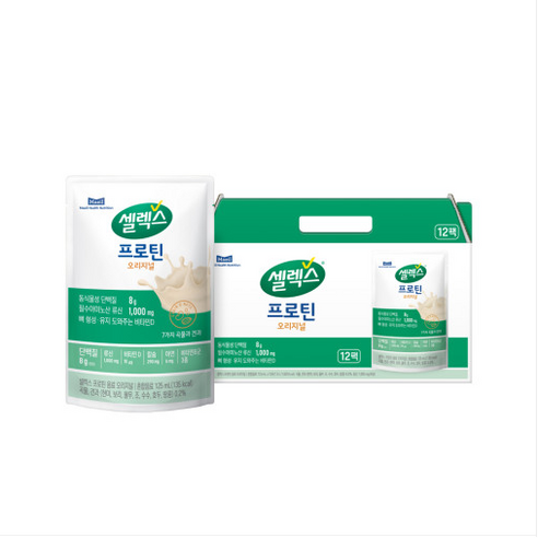 셀렉스 프로틴 음료 파우치형 오리지널 125ml, 48팩