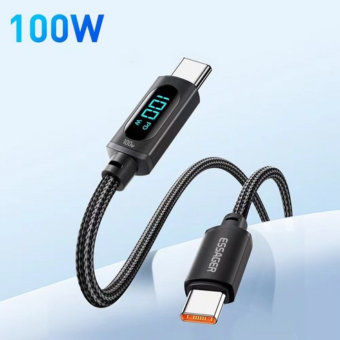 Essager LED 디스플레이 PD 100W 초고속 충전 케이블: 고속 충전의 혁명