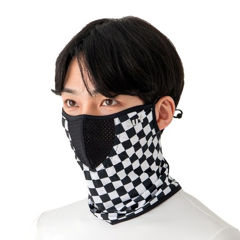 얼굴 햇빛가리개 스포츠 B형 마스크, B-1 체스 블랙