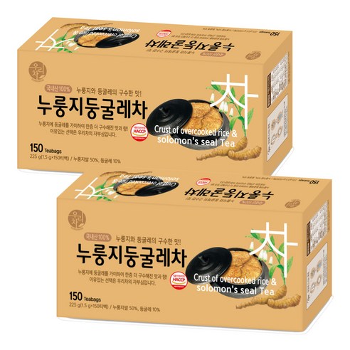 송원 우리차 누룽지둥굴레차 150T, 1.5g, 150개입, 2개