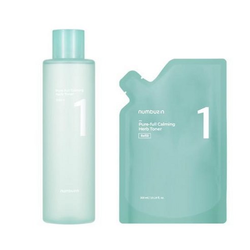 넘버즈인 1번 진정 맑게담은 청초 토너 300ml+300ml, 1세트, 600ml