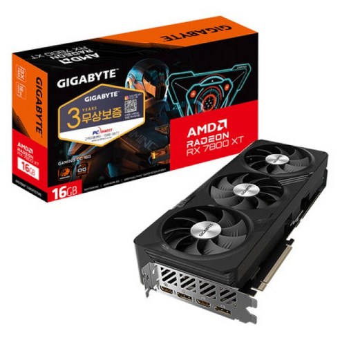 [GIGABYTE] 라데온 RX 7800 XT GAMING OC D6 16GB 피씨디렉트