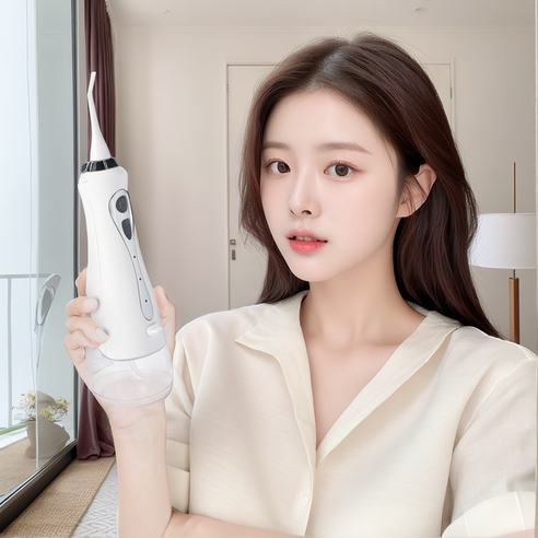 메이스 무선 휴대용 물치실 직수 구강세정기, 화이트