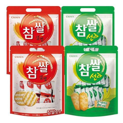 크라운 참쌀선과 253g * 2 + 참쌀설병 270g * 2, 1세트