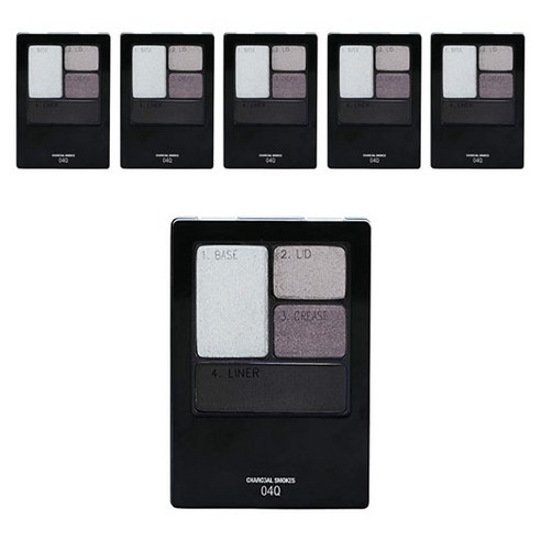 메이블린 엑스퍼트 웨어 아이섀도우 쿼드 4.8g, Charcoal Smokes, 6개