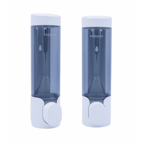 무타공 욕실 디스펜서 호텔 욕실 주방 샴푸통 고급 물비누 벽걸이 320ml, 키리스 화이트, 1개