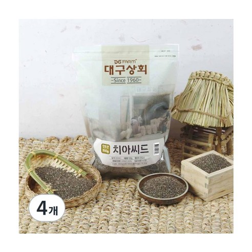 식이섬유 풍부 대구상회 치아씨드 500g 4개, ONE COLOR, 500G 4개