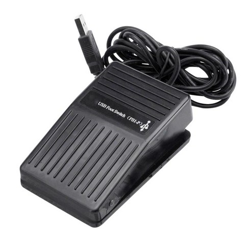 1 pcs 게임 블랙 usb 단일 풋 페달 스위치 플라스틱 쉘 방수 미끄럼 방지 순간 페달 컨트롤러 pc 용 키보드 액션 키, 11x7x4cm, 검은 색