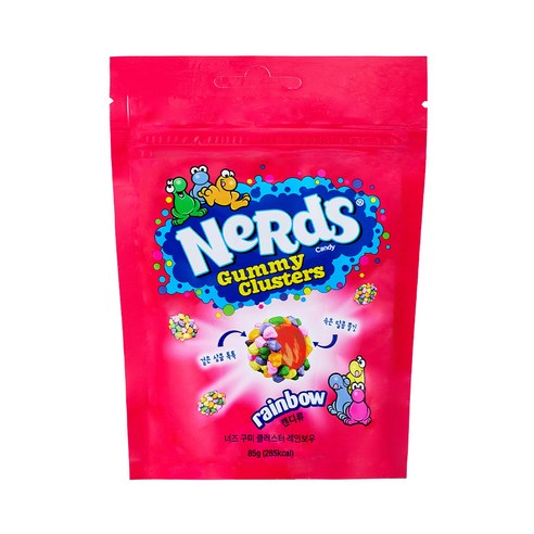 너즈 구미 클러스터 레인보우 스파클링 젤리, 85g, 8개