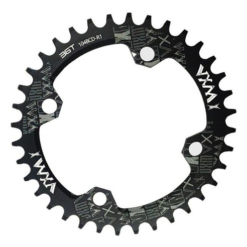 대부분의 자전거 MTB 산악 자전거 사이클링 액세서리를 위한 104mm 단일 체인 링 라운드 체인휠, 블랙 32T, 138mm, 알루미늄 합금