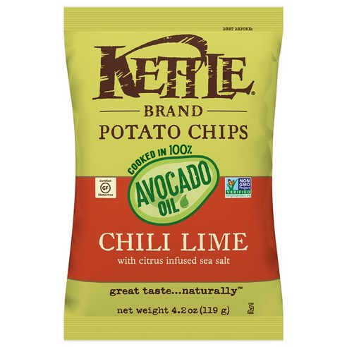 케틀브랜드 포테이토 칩 쿡트 인 아보카도 오일, 119g, Chili Lime
