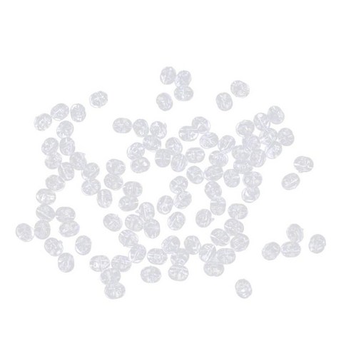 100 PC/세트 낚시 미끼 타원형 글로우 피쉬 비즈 하드 미끼, 투명, 4.7x6m, PE