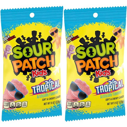 사워패치 소프트 & 츄이 캔디 트로피컬, 2개, 226g