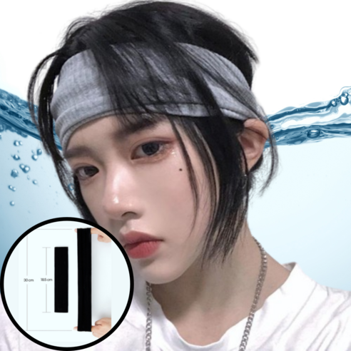 남자 헤어밴드 여성 땀흡수 스포츠 데일리 니트 헤어밴드 땀흘림 방지 hotmally 머리밴드 머리띠, 1개