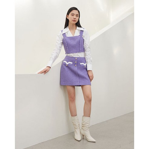 에고이스트(EP1WV160)수술장식 트위드 뷔스티에 베스트