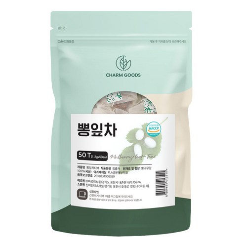 뽕잎차 티백 50개입 1팩, 60g, 1.2g, 1개, 50개입