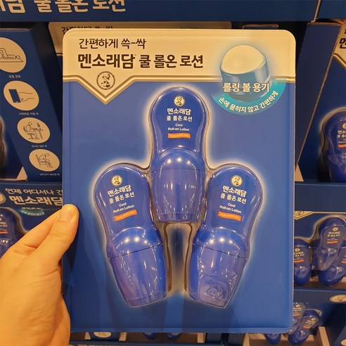 한국 멘소래담 쿨링리프 롤온로션 3개입 코스트코, 50ml, 1팩