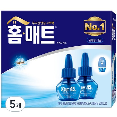 홈매트 리퀴드 에스 리필, 58ml, 5개