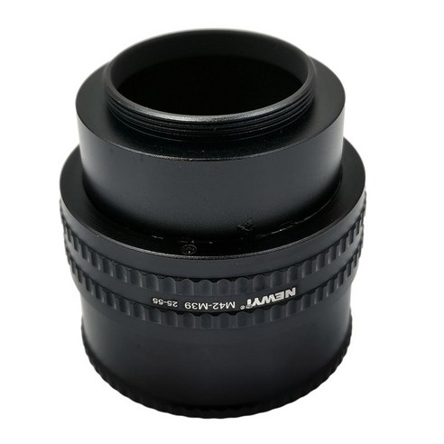 M42-M39 25-55mm 금속 초점 렌즈 나사 어댑터 액세서리, 5.8x3cm, 검은 색, 플라스틱