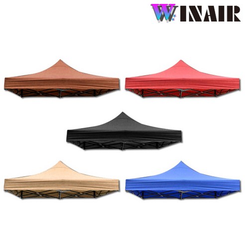WINAIR 캐노피 천막 일반/투명 바람막이 1면, 바람막이 1면_투명지퍼, 3m, 블루 16 WINAIR 옥스포드 3중 코팅 천막지붕 벨크로타입(프레임 미포함), 블루