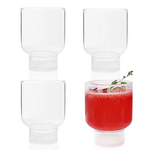 Bestra 홈카페 에뚜앙 내열유리컵, 에뚜앙 언더락 300ml ×4개, 4개