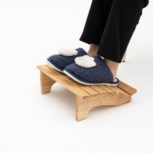 원목 발판 변기형 630 x 430 x 35 mm, 월넛, 1개 키높이발판 12 리빙오보제 원목 발 받침대
