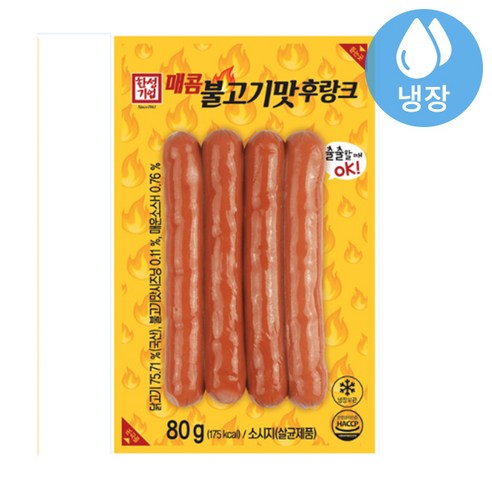 한성기업 매콤 불고기맛 후랑크, 80g, 25개 롯데의성마늘프랑크