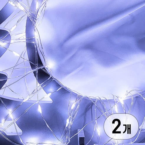 LED 건전지타입 무선 휴대용 인테리어 줄 조명 전구 모음 LED aa건전지 와이어전구 20구 50구, 2개, 50구/백색