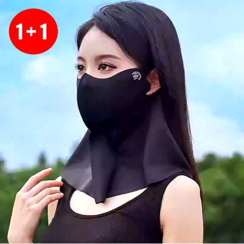 Rose Shop 쿨 스포츠 골프 패션마스크 자외선차단 복면 넥스카프, 연그레이, 2개