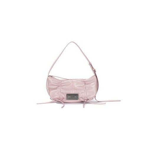 [당일발송] 3컬러 택1 마뗑킴 하프 셔링 리본백 라운드 백 리본 여성 가방 MATIN KIM HALF SHIRRING RIBBON ROUND BAG MK2411BG002M