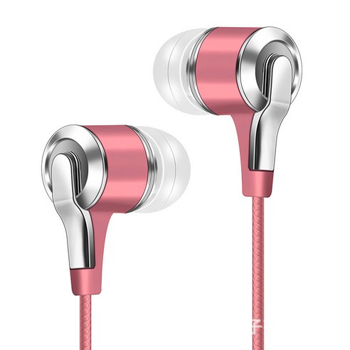 DFMEI 중저음 코드 이어폰 이어폰 이어폰 바로가기 PC 모바일 스포츠 밴드 이어폰, X15-PINK [가방 설치]
