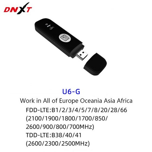 휴대용 와이파이 에그 포켓와이파이 4G USB 모뎀 자동차 범용 150Mbps 라우터 DNXT 모바일 지원 글로벌 Sim 카드, 2.U6G