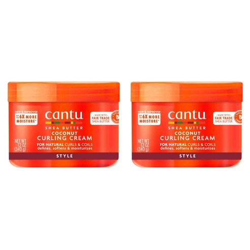 칸투 시어 버터 코코넛 컬링 크림, 340g, 2개
