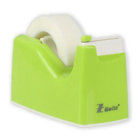 잘잘리오 미니 자동 안전 어린이 테이프 디스펜서 레인보우, 05 올리브그린, 1개