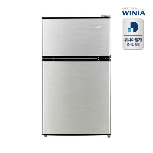 [위니아] 소형냉장고 WRT087BS (실버) 1등급 / 87리터 / 2룸