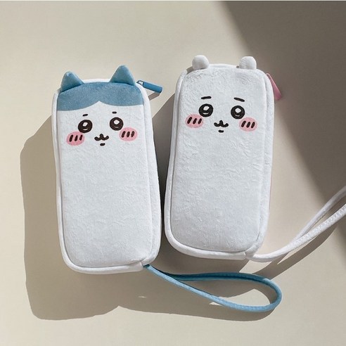 (정품) 먼작귀 사각필통 파우치, 하치와레(블루)