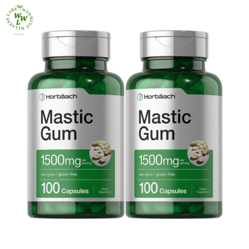 Horbaach 매스틱검 Mastic Gum 1500mg 100캡슐 2팩, 2개, 100정