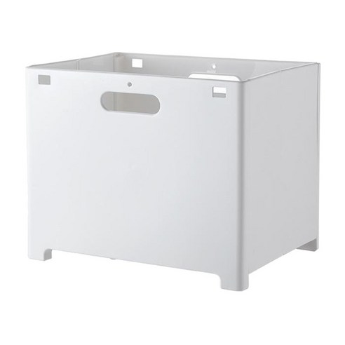 플라스틱 접이식 세탁 펀치 프리 접을 수있는 햄퍼 교수형 스퀘어 스토리지 바구니 욕실 거실 용 벽걸이 형, 화이트 L, 38x27.5x30cm, ABS 플라스틱