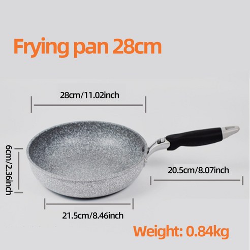 [SW] Frying Pan 28/26/24/20cm Wok Pan Non-stick Pan Skillet Cauldron Induction Cooker Frying Pans Pa, 28cmFryingpan_normal