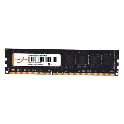Walram 메모리 모듈 메모리 카드 DDR3 8GB 1333MHz RAM PC3-10600 240-PIN 데스크톱 컴퓨터 메모리에 적합, 검정, 하나