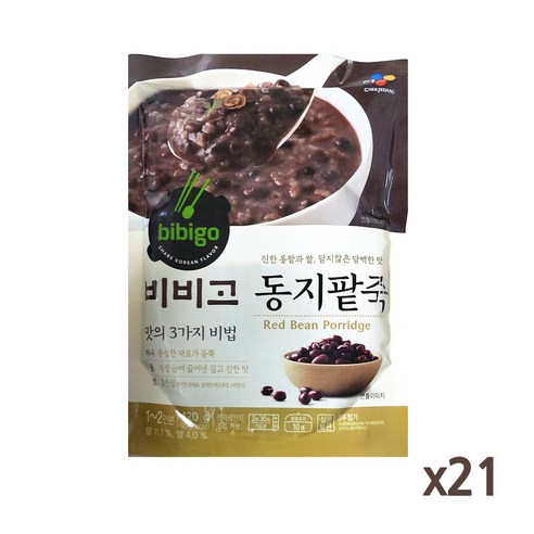 비비고 동지팥죽, 420g, 21개