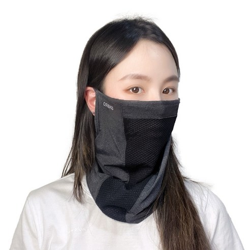 SNBRO 에스앤브로 멜란지 메쉬 쿨마스크, 블랙